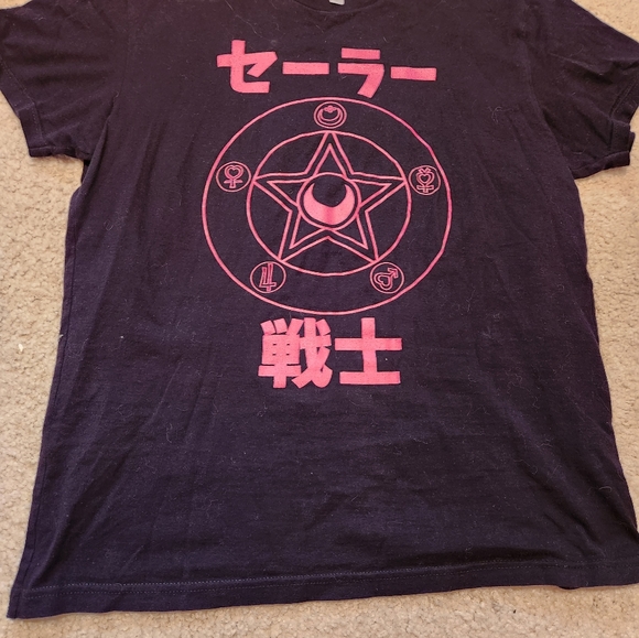 Sailor Moon Neon Cyberpunk Japanese Shirt - Picture 2 of 7